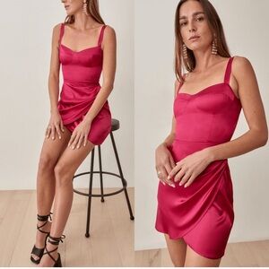 NWOT Reformation Fonda Silk Mini Dress